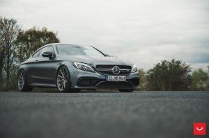 Mercedes-AMG C63 S Matte Grey on Vossen Wheels (VFS-10) 2017 года